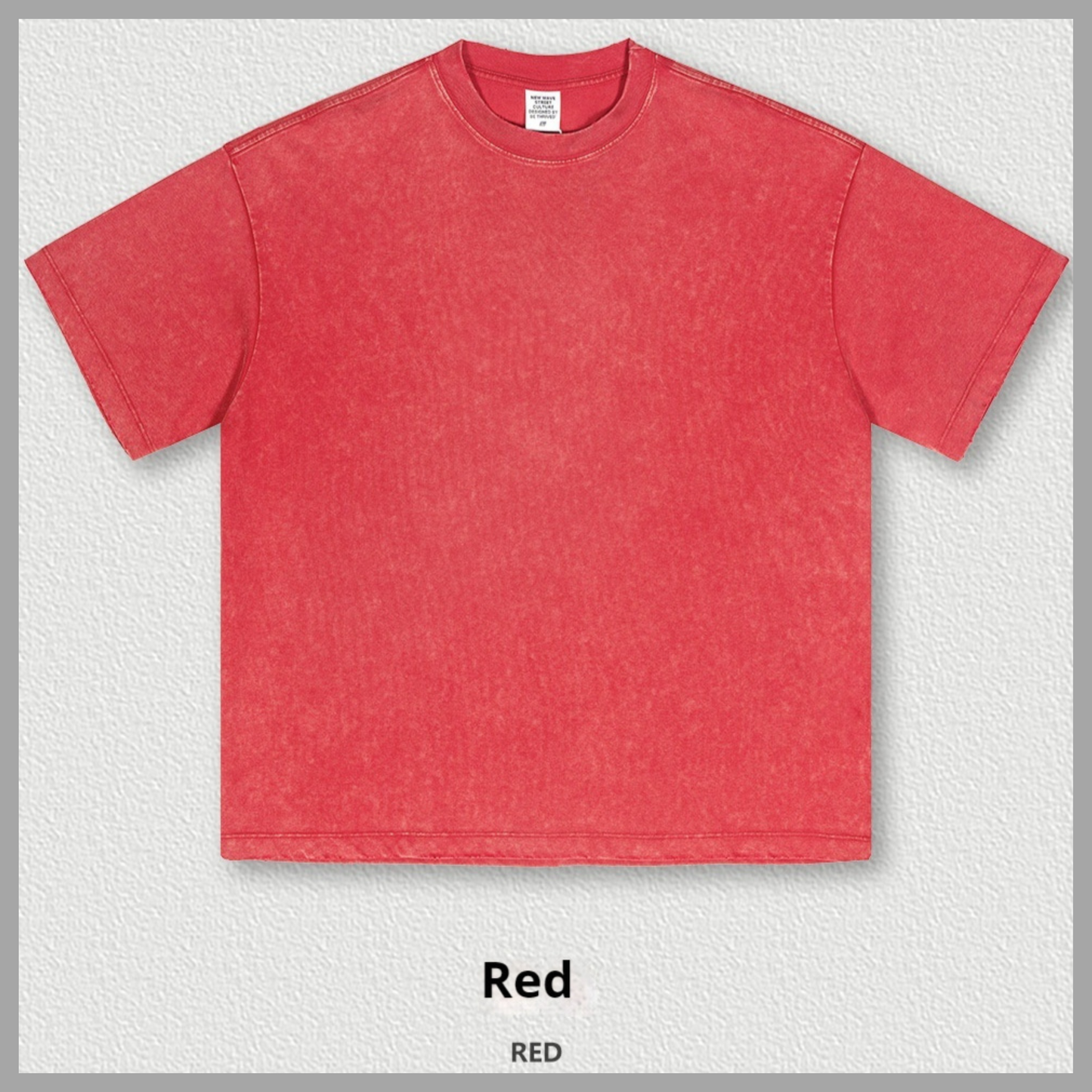 Drop Shoulder Vintage-Wash Oversized Cotton T-Shirt