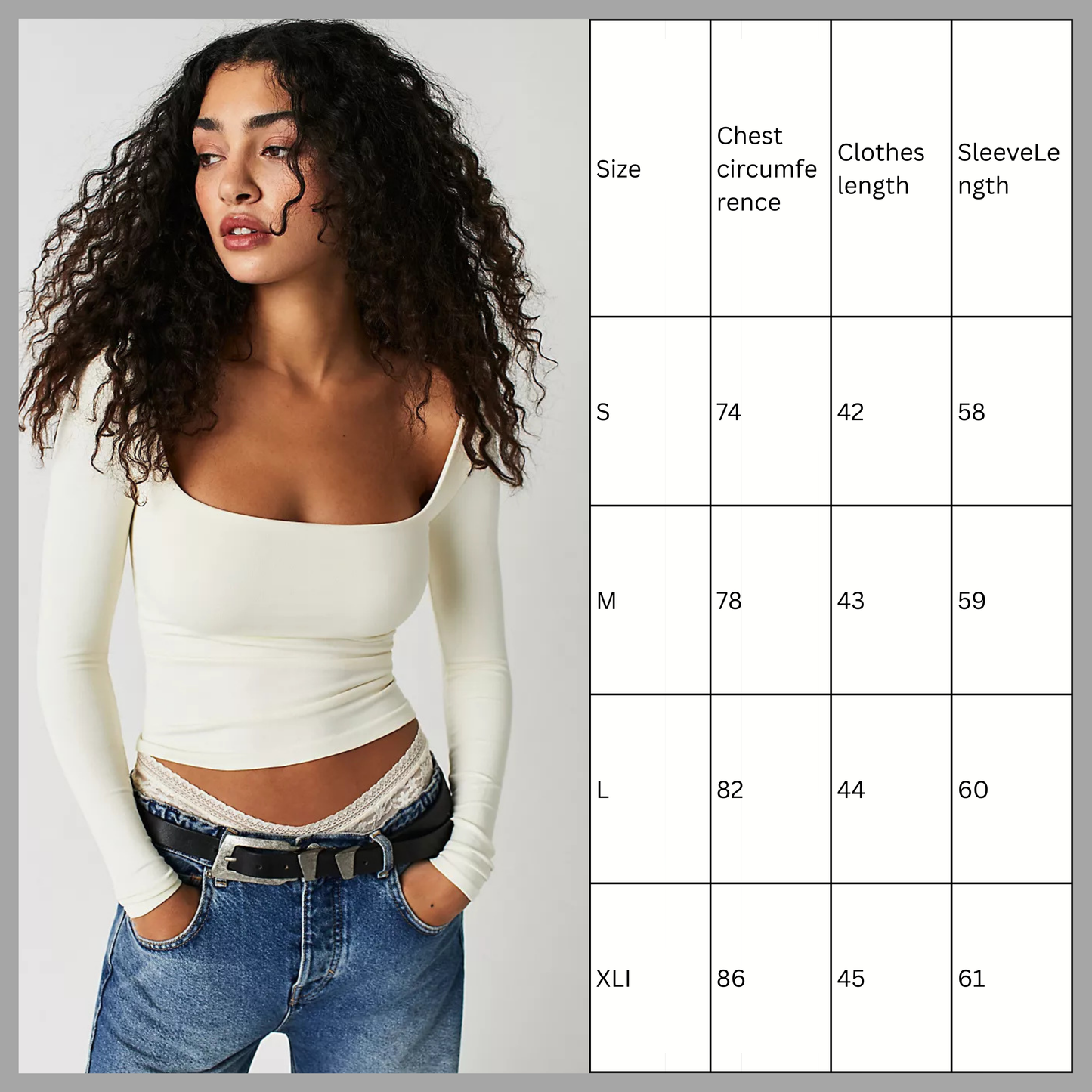 Women’s Solid Color Long Sleeve Crop Top