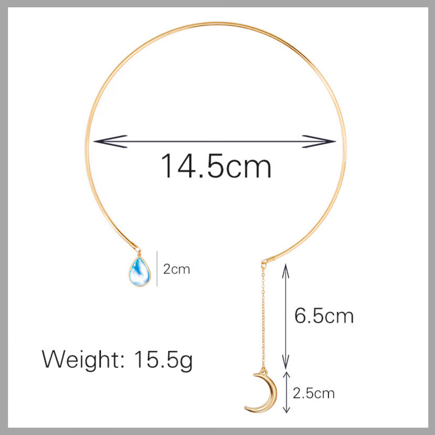 Crystal Crescent Choker