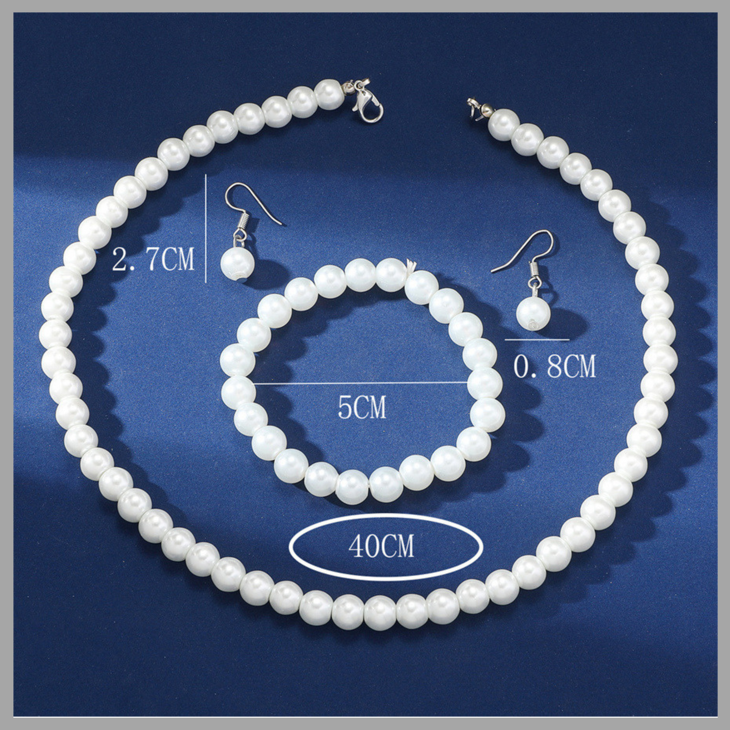 Chic Pearl Necklace and Earrings Set