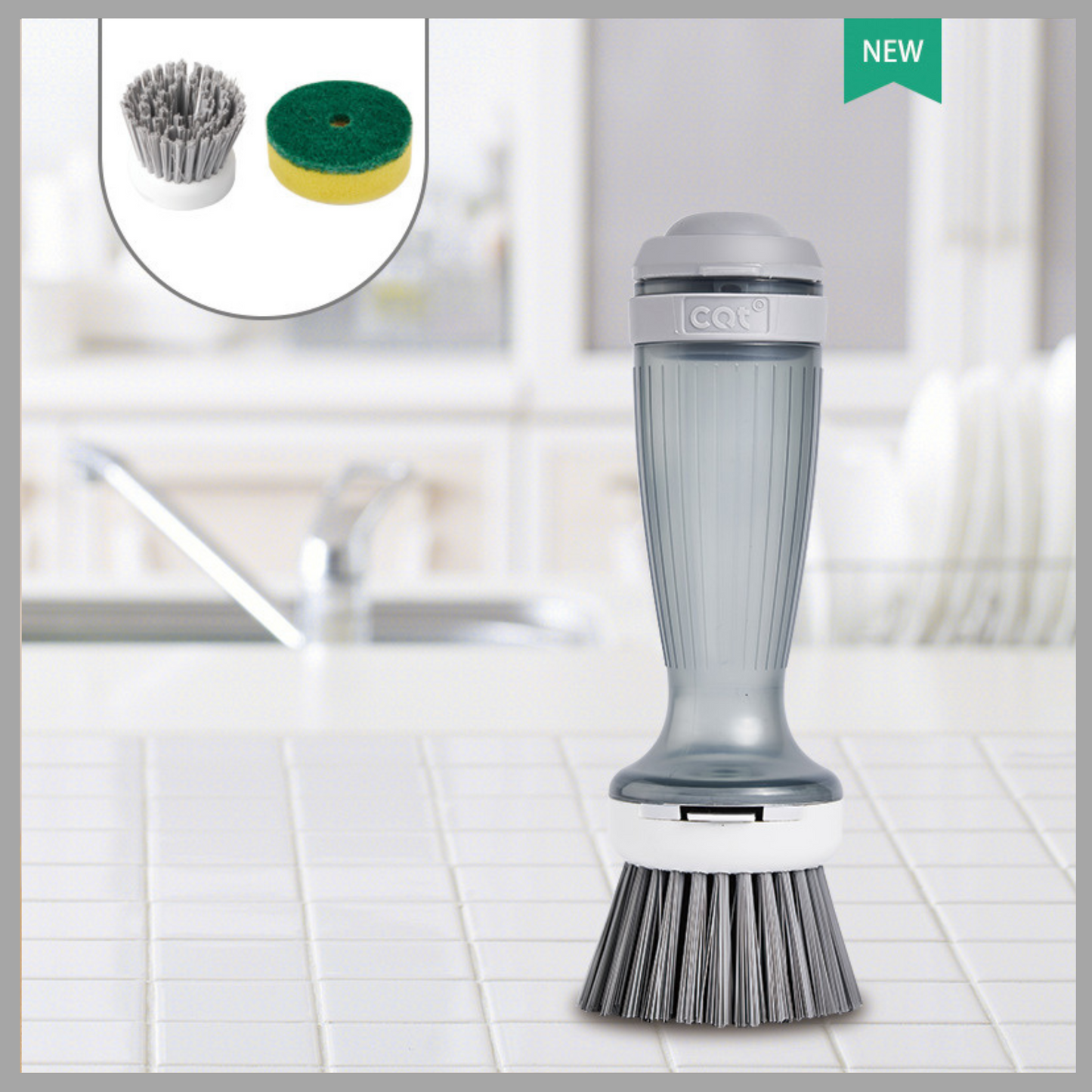 Dish Brush with Soap Dispenser – Durable Kitchen Cleaning Tool