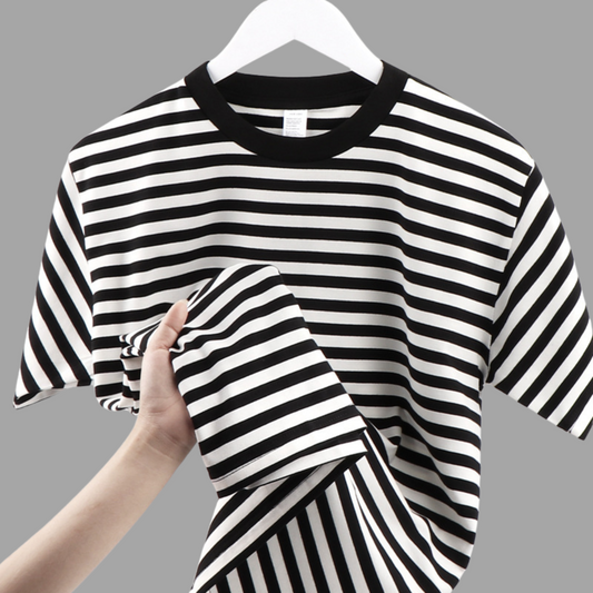 Striped Short Sleeve T-Shirt – Casual Slim Fit & Versatile Top