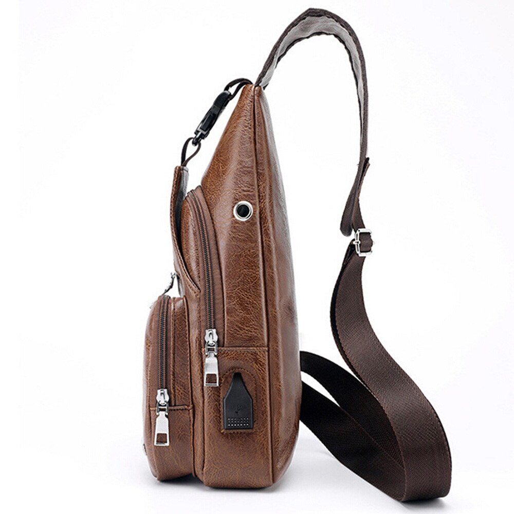 Men's USB Charging Crossbody Bag