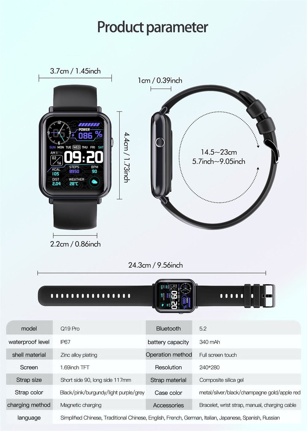 Smart Waterproof Bluetooth Watch