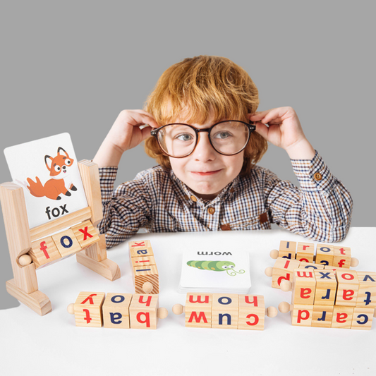 Wooden Words Memory Game – Early Learning Toy for Kids