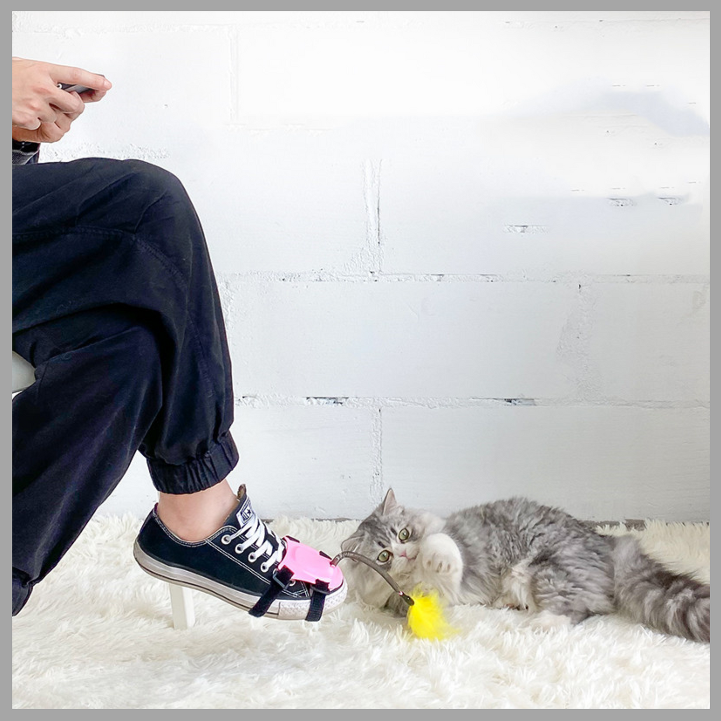 Funny Cat Stick with Strong Feathers – Interactive Cat Toy