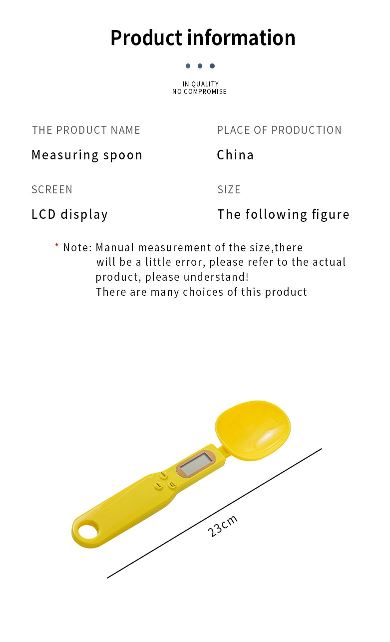 Digital Spoon Scale with LCD Display – Mini Kitchen Scale for Precise Measuring