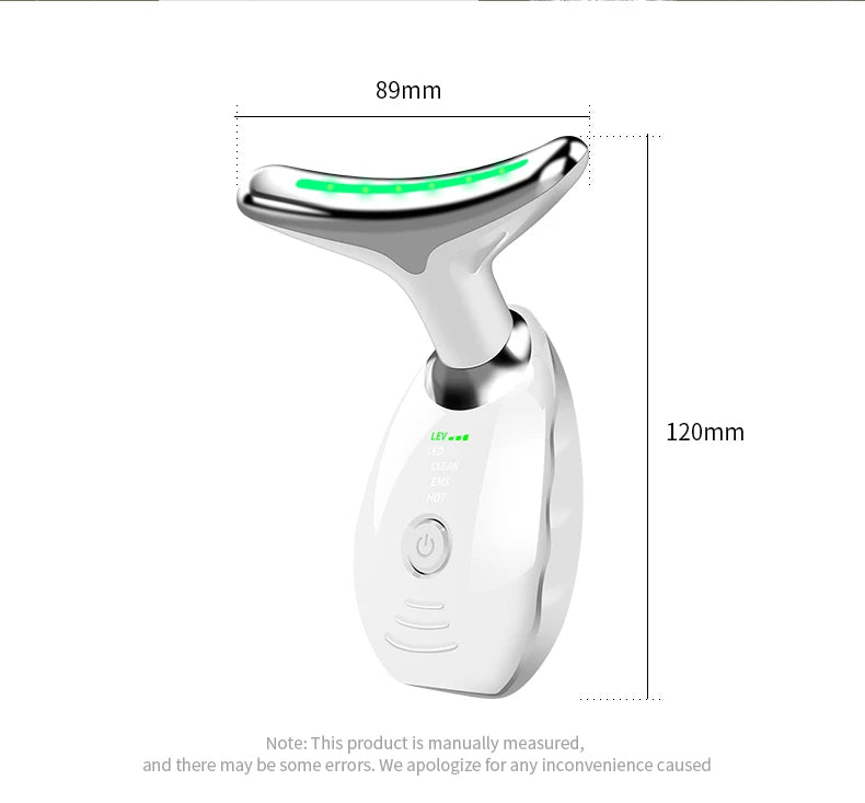 LED Face & Neck Massager for Skin Tightening & Anti-Aging