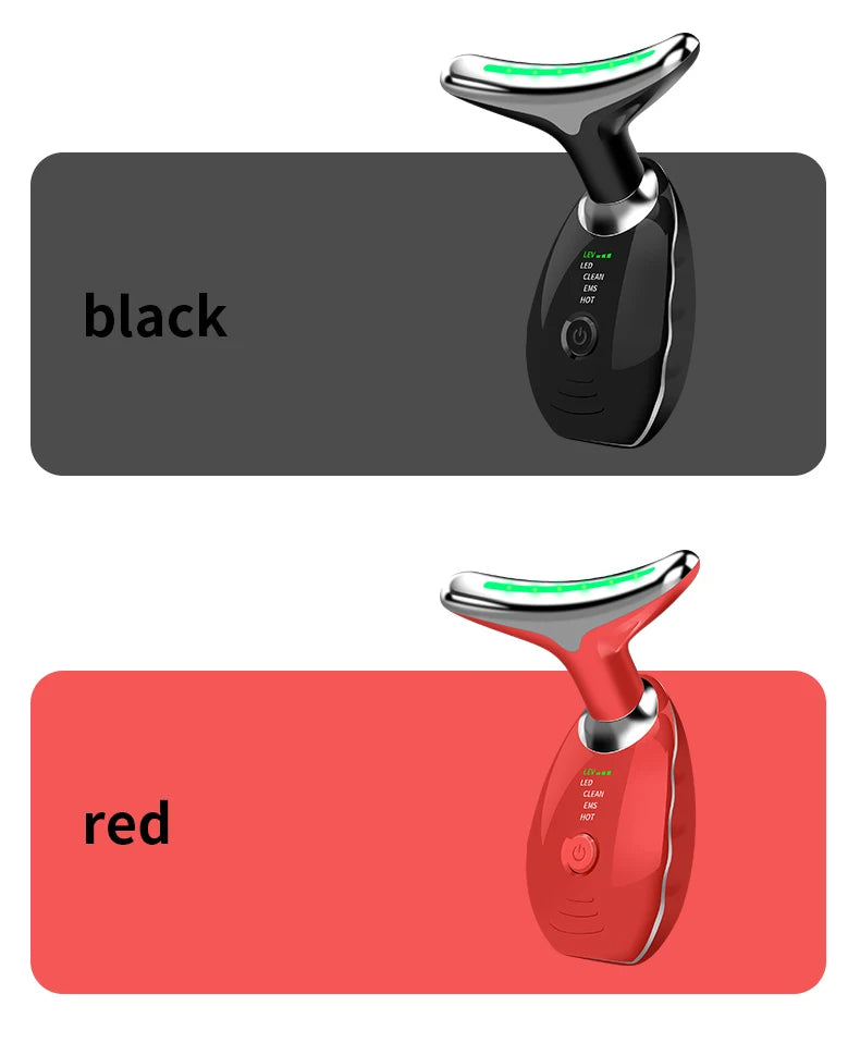 LED Face & Neck Massager for Skin Tightening & Anti-Aging