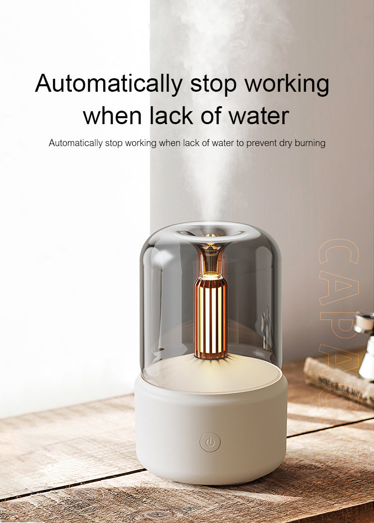 Candlelight Aroma Diffuser & Humidifier - 8-12 Hours Aromatherapy for Home