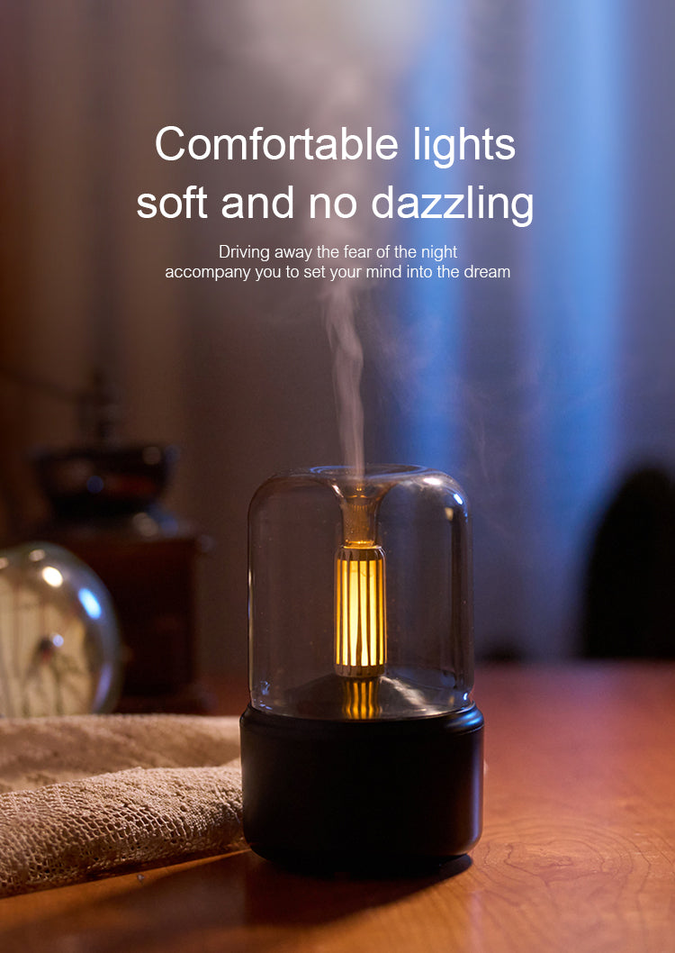 Candlelight Aroma Diffuser & Humidifier - 8-12 Hours Aromatherapy for Home
