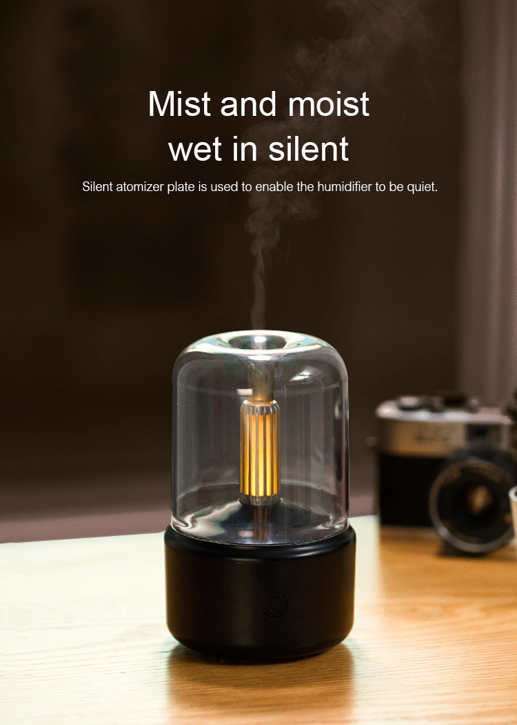 Candlelight Aroma Diffuser & Humidifier - 8-12 Hours Aromatherapy for Home