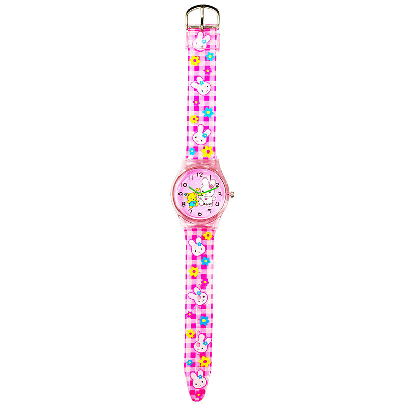 Cute Girl Quartz Watch – Stylish Resin Case with PVC Strap