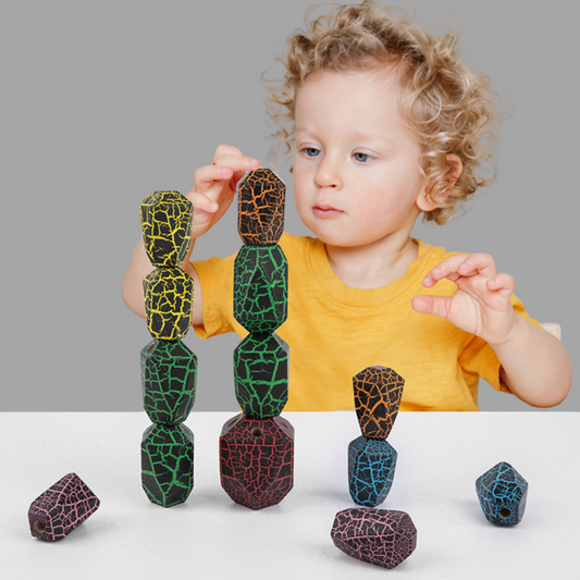 Montessori Rainbow Cactus Building Blocks – Early Learning Toy for Kids