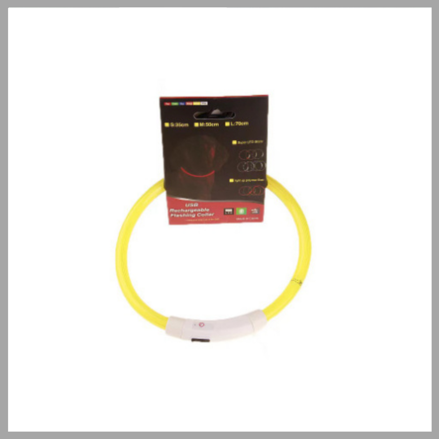 USB Rechargeable LED Pet Collar – Glowing Safety Collar for Night Walking