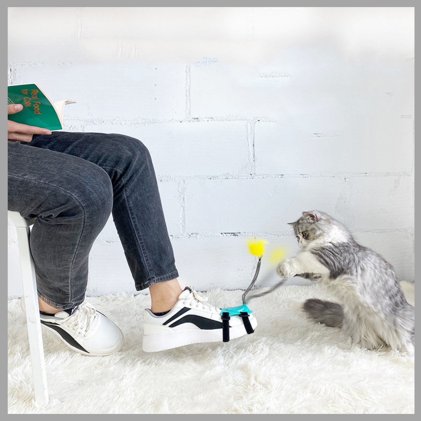 Funny Cat Stick with Strong Feathers – Interactive Cat Toy