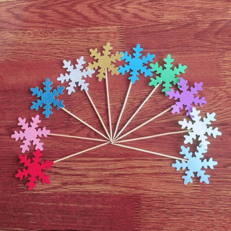 200pcs Mixed Snowflake Decorations – Colourful & Glitter Snowflakes for Kids Crafts, Parties & Christmas Decor