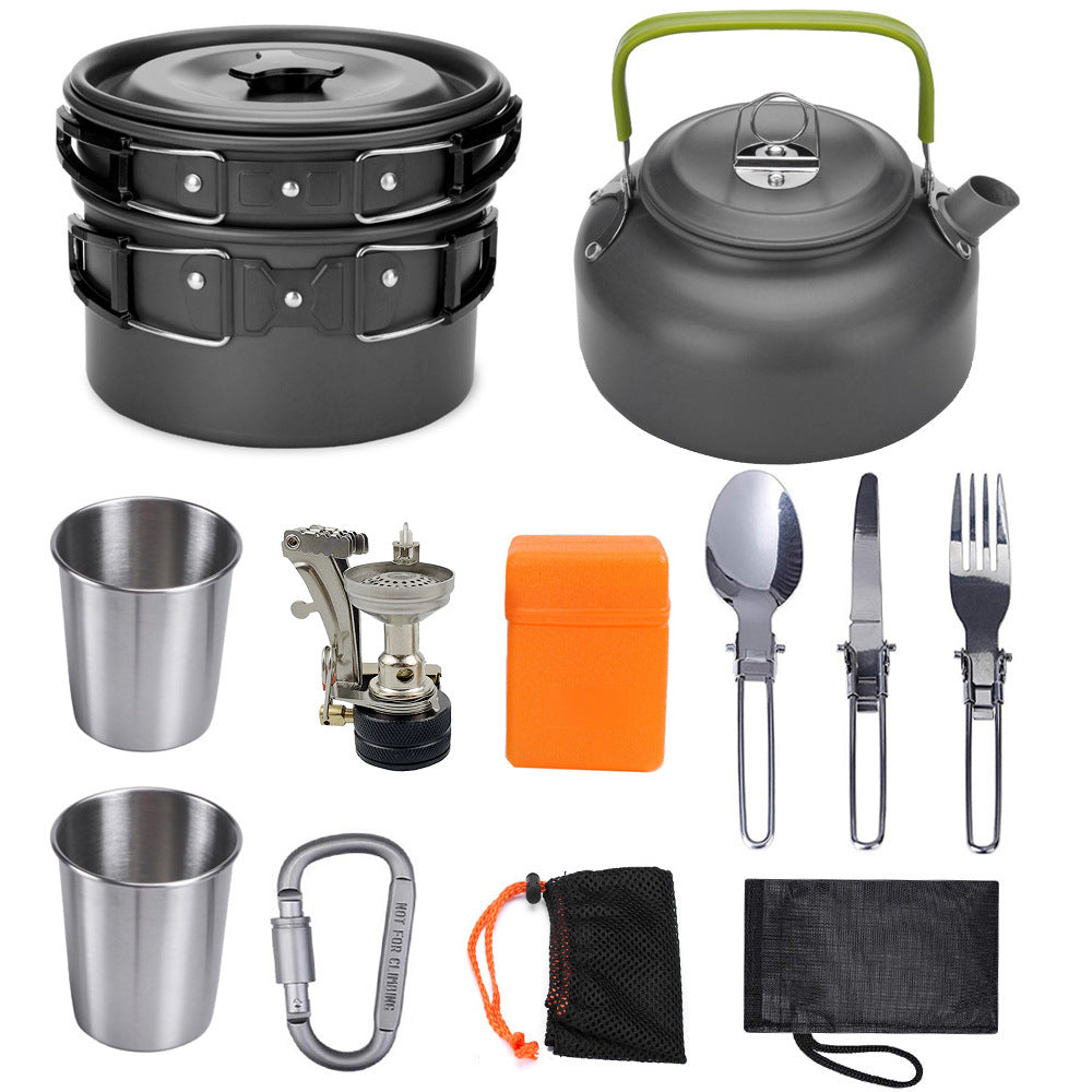 Camping Cookware Set – Aluminum Outdoor Cooking Kit