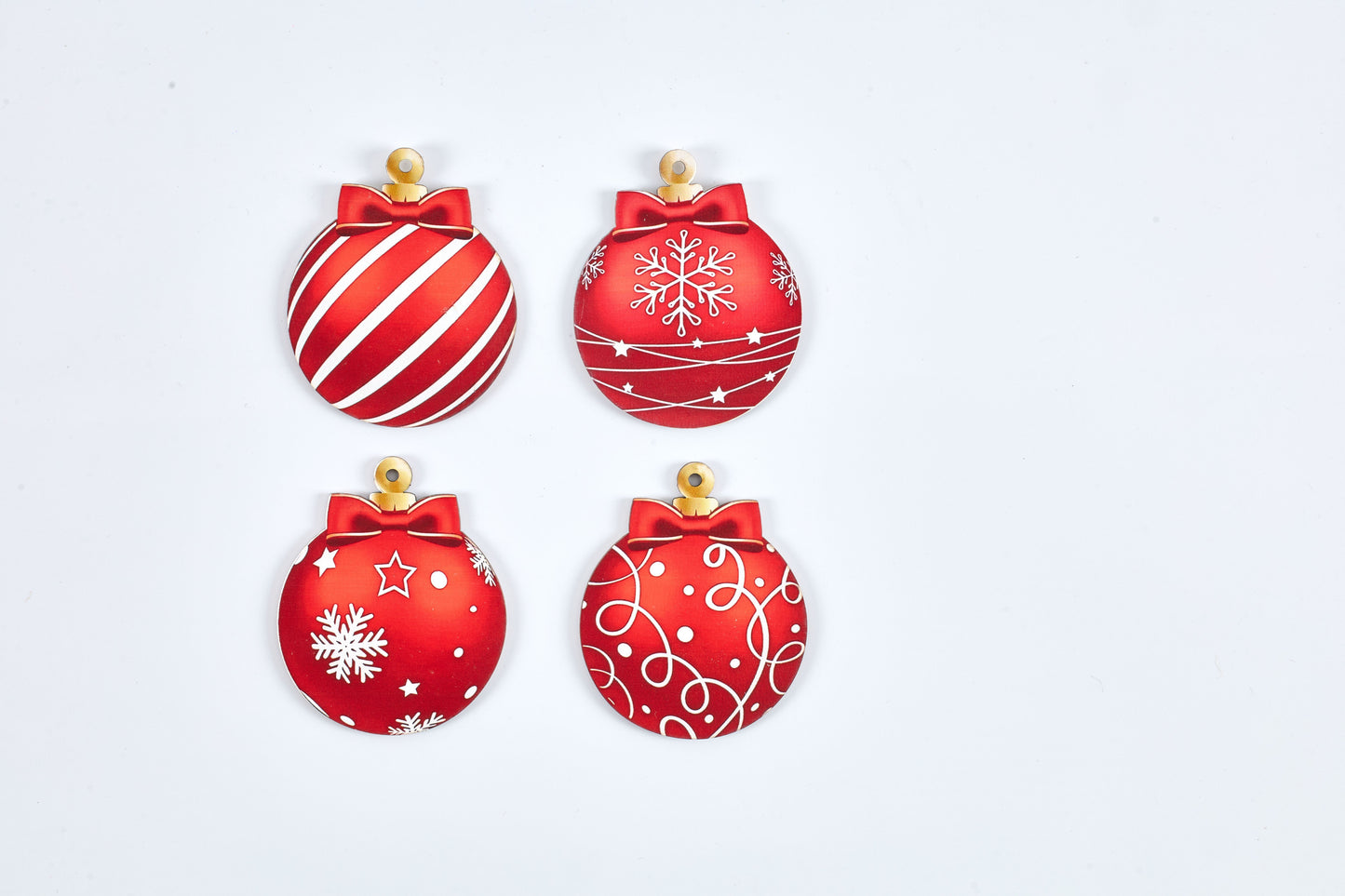 Red Christmas Ornaments Set – Festive Baubles for Holiday Tree Decoration