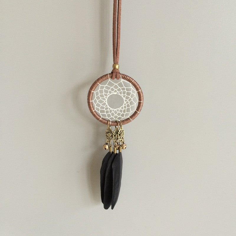 Feather Car Pendant with Bell - Unique Safety Car Accessory