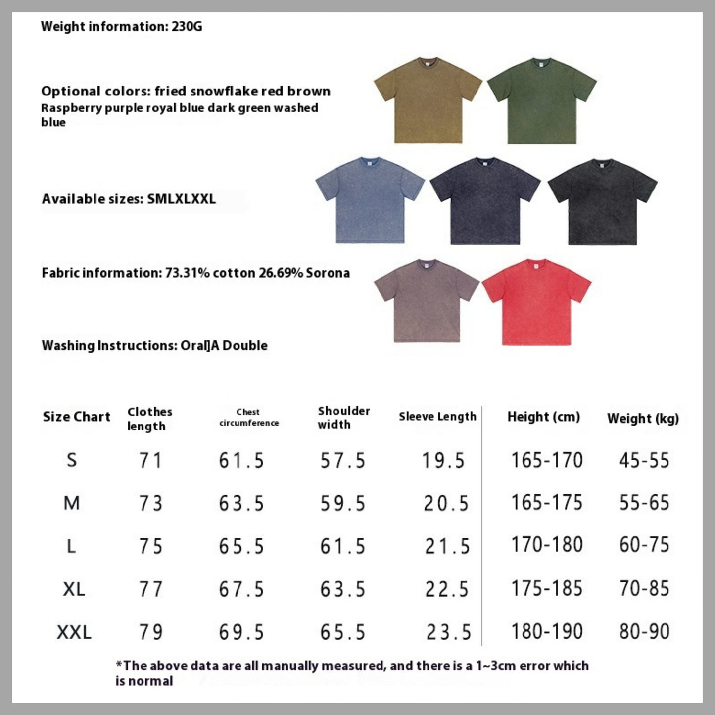 Drop Shoulder Vintage-Wash Oversized Cotton T-Shirt