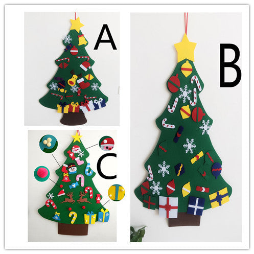 Felt Christmas Tree for Kids | DIY Wall Hanging Tree with Detachable Ornaments | Safe Toddler Christmas Decoration Gift