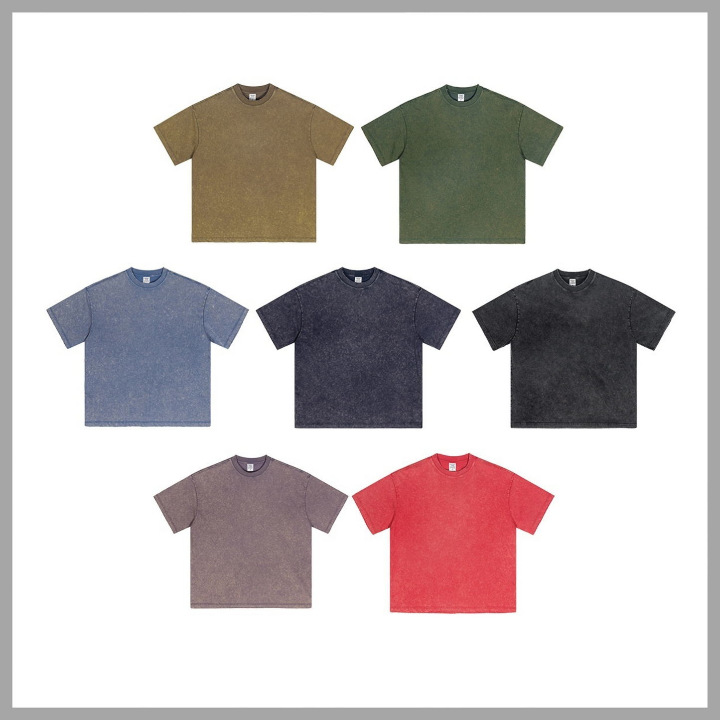 Drop Shoulder Vintage-Wash Oversized Cotton T-Shirt