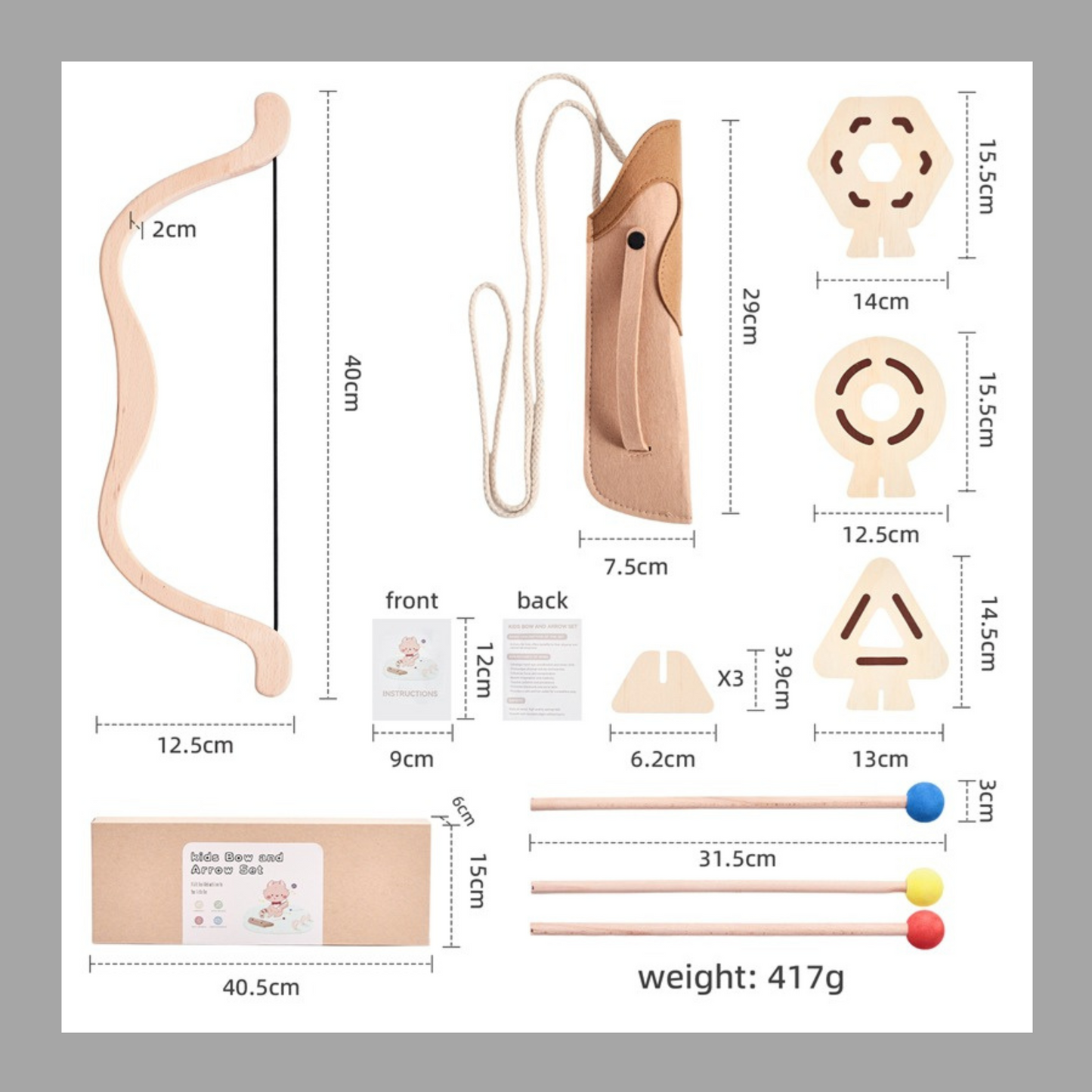 Mini Archery Wooden Toy Set – Fun & Educational Sports Toy