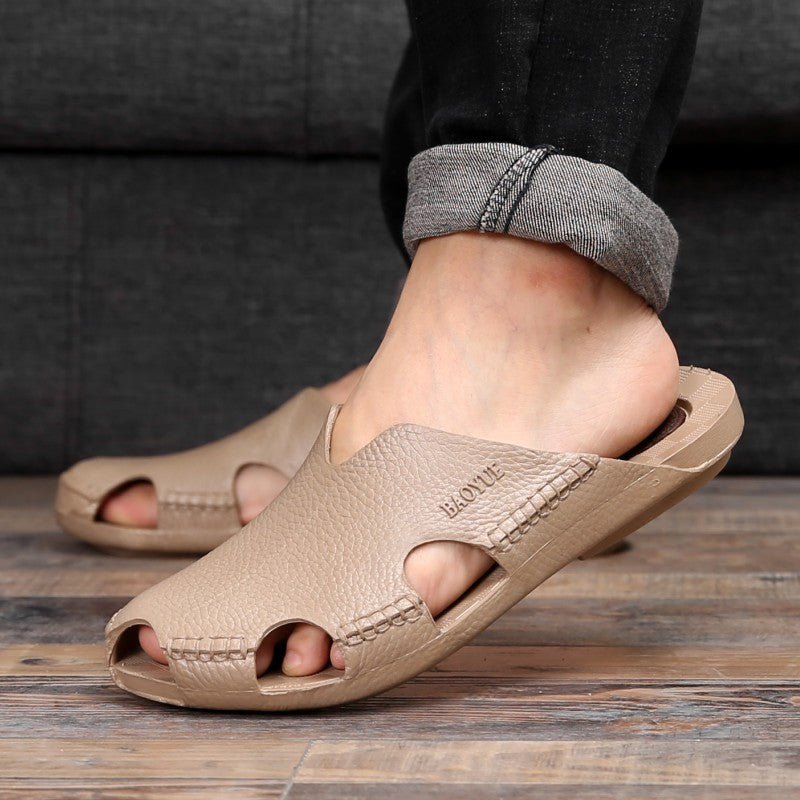 Men’s Waterproof Closed Toe Flip-Flop Slippers