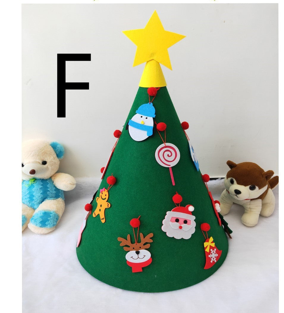 Felt Christmas Tree for Kids | DIY Wall Hanging Tree with Detachable Ornaments | Safe Toddler Christmas Decoration Gift