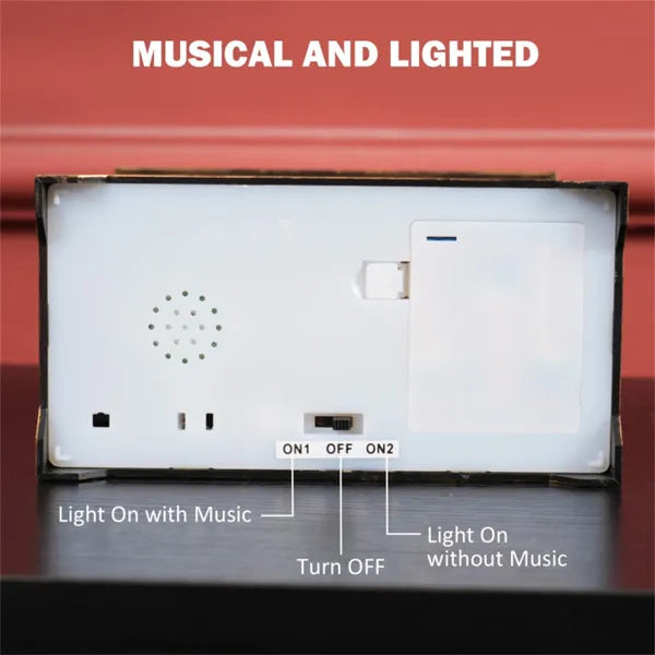 Vintage Christmas Lantern with Santa Scene – Battery Operated Lighted Holiday Decoration