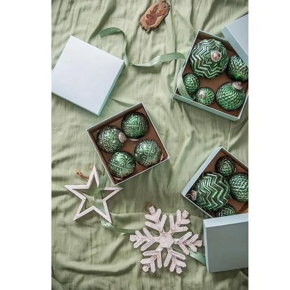 Christmas Ball Ornaments, Glass Decorative Hanging Ball Christmas Tree Ornaments For Holiday Party Decorations, Set Of 6