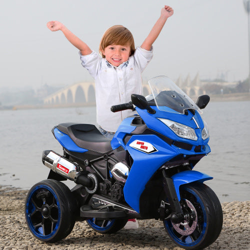 12V Kids Electric Motorcycle ,ride On Motorcycle,Three Lighting Wheels Kids Electric Toys Boys Girls Motorcycle, Children Battery Motor Bikes Rechargeable 3 Wheels Ride On Electric Motorcycle