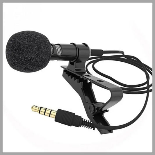 Portable Clip-on Condenser Microphone for Mobile Phones – Universal 3.5mm Jack