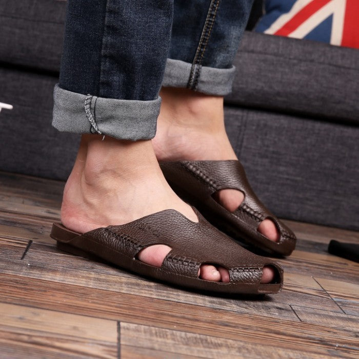 Men’s Waterproof Closed Toe Flip-Flop Slippers