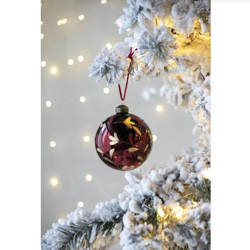 Elegant Red & Gold Christmas Ornaments – Set of 6 Shatterproof Baubles