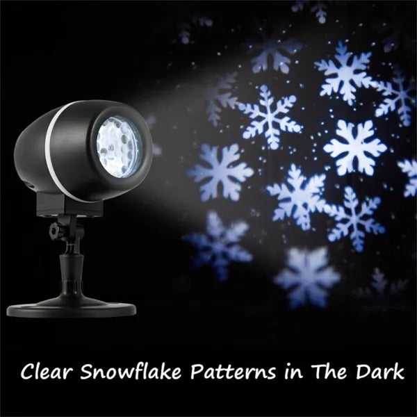 Christmas Snowflake Projector Light – Waterproof LED Outdoor Decoration with Remote & Timer