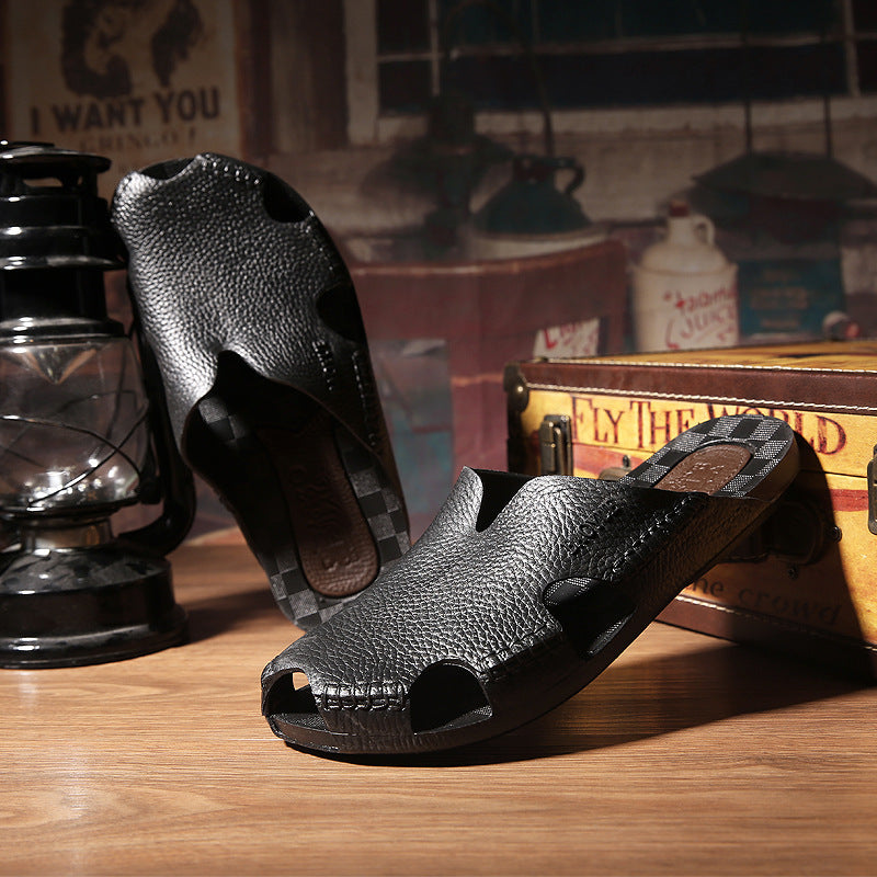 Men’s Waterproof Closed Toe Flip-Flop Slippers