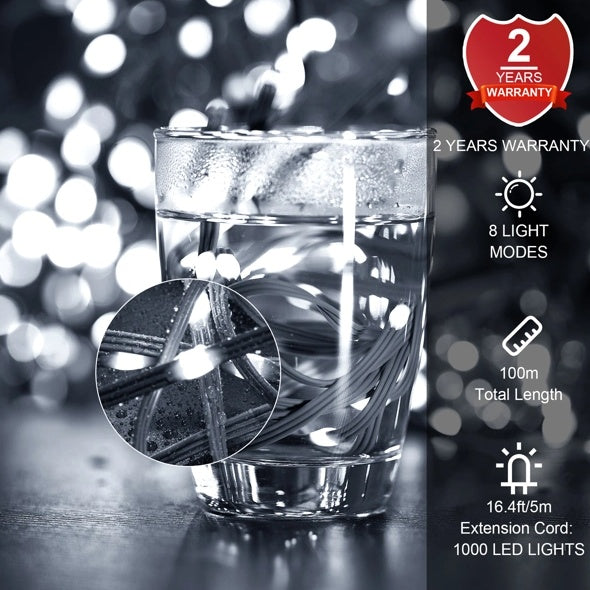 Christmas String Lights with Timer & Memory – Safe 29V LED Decorative Lights for Indoor & Outdoor Holiday Décor