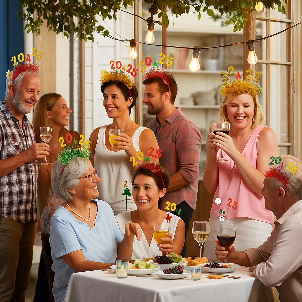 2025 New Year Christmas Party Headbands – Festive Holiday Accessories for Family & Friends