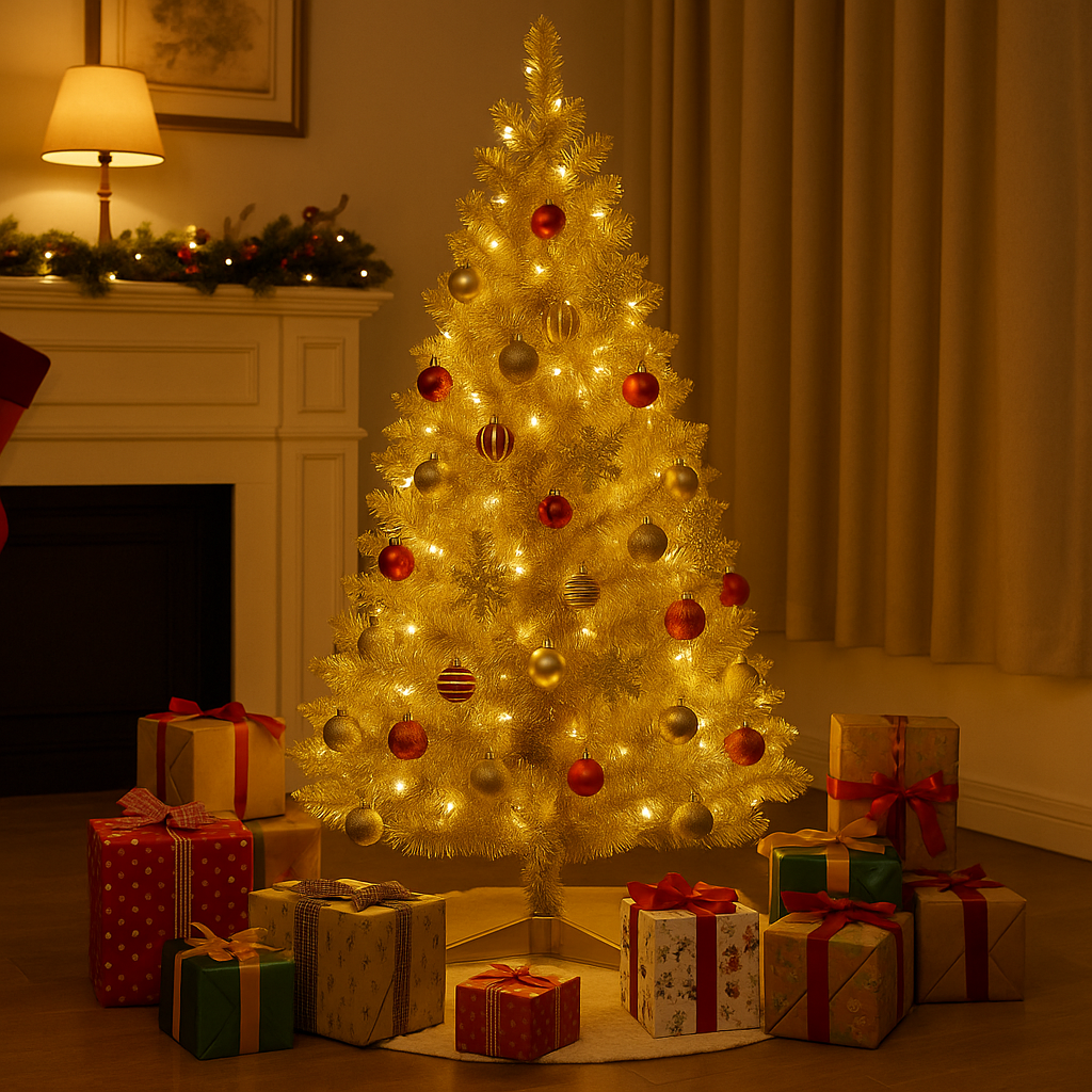 4ft Golden Pre-Lit Christmas Tree