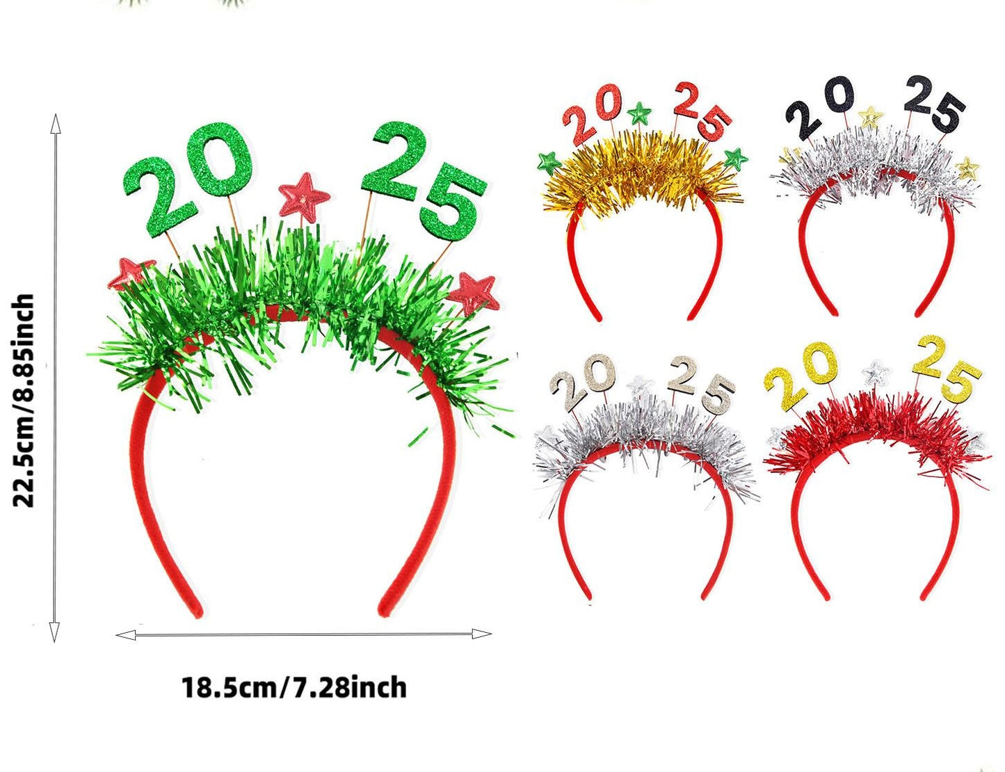 2025 New Year Christmas Party Headbands – Festive Holiday Accessories for Family & Friends