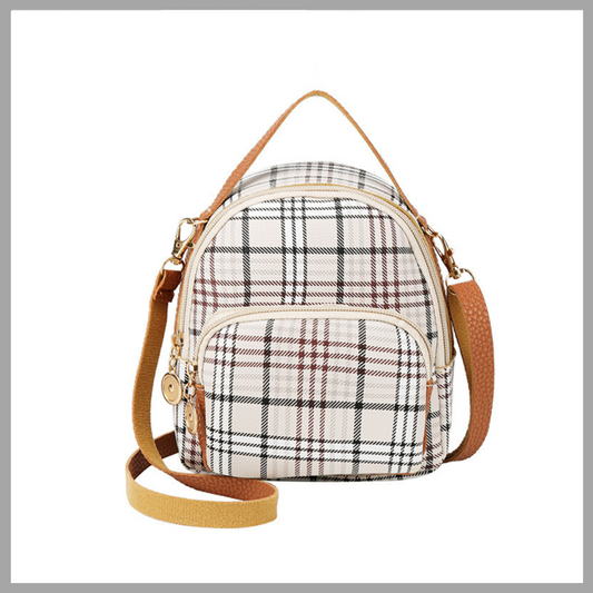 Casual Plaid Backpack