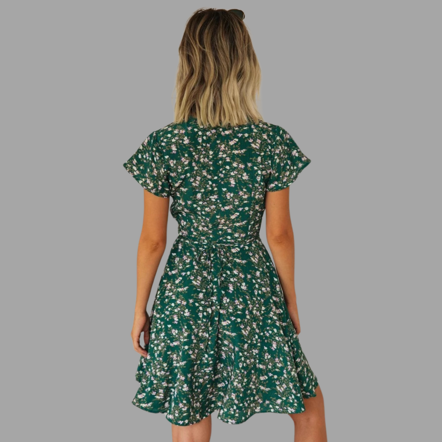 High Waist A-Line Midi Dress