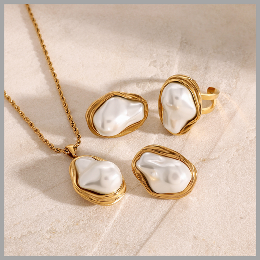 Stainless Steel Pearl Necklace