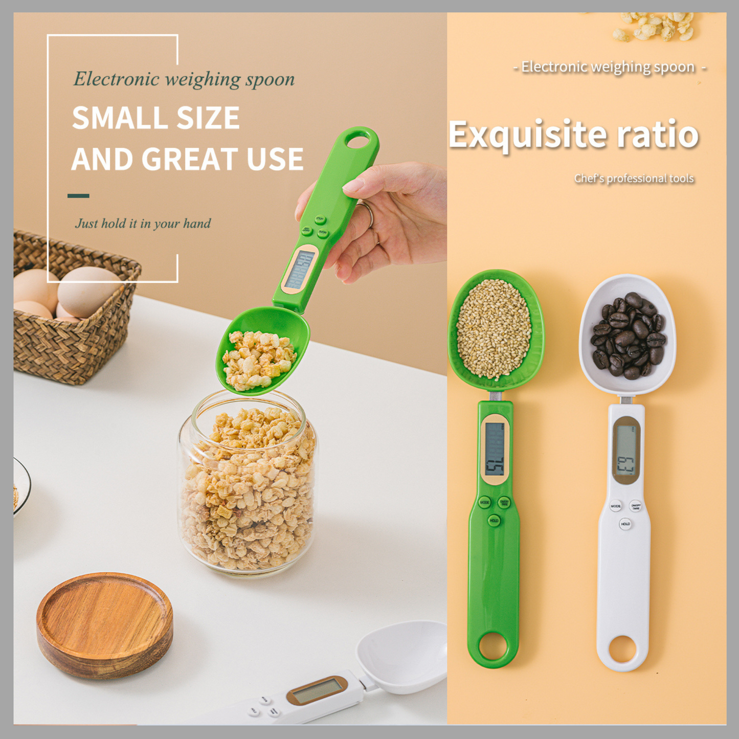 Digital Spoon Scale with LCD Display – Mini Kitchen Scale for Precise Measuring