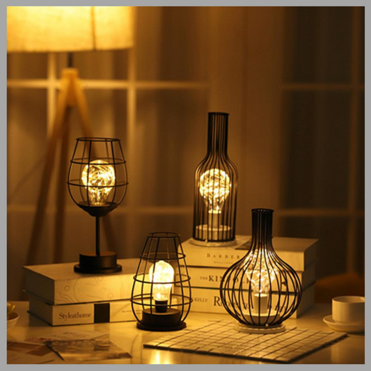 Minimalist Hollow Iron Table Lamps