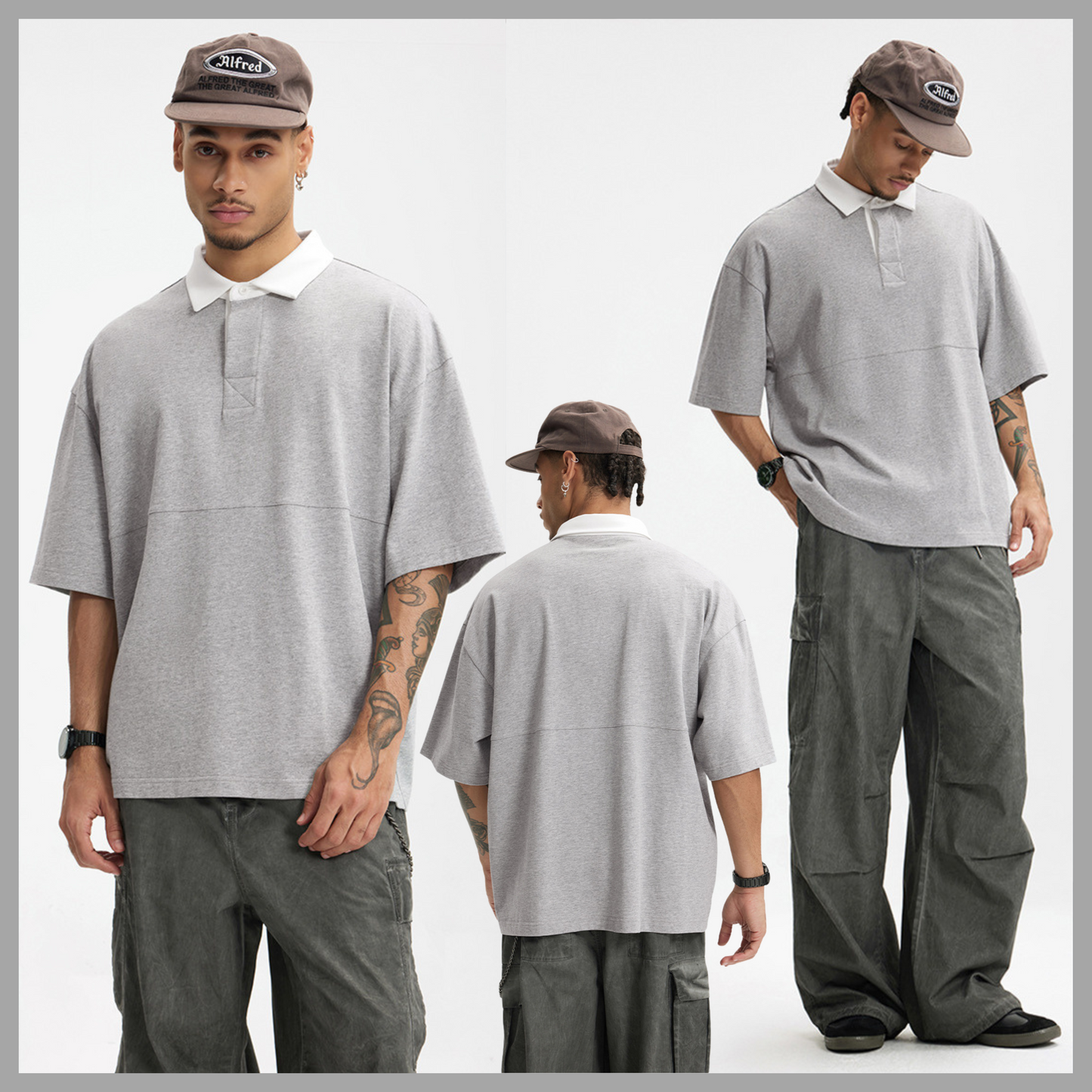 Contrast Color Polo T-Shirt