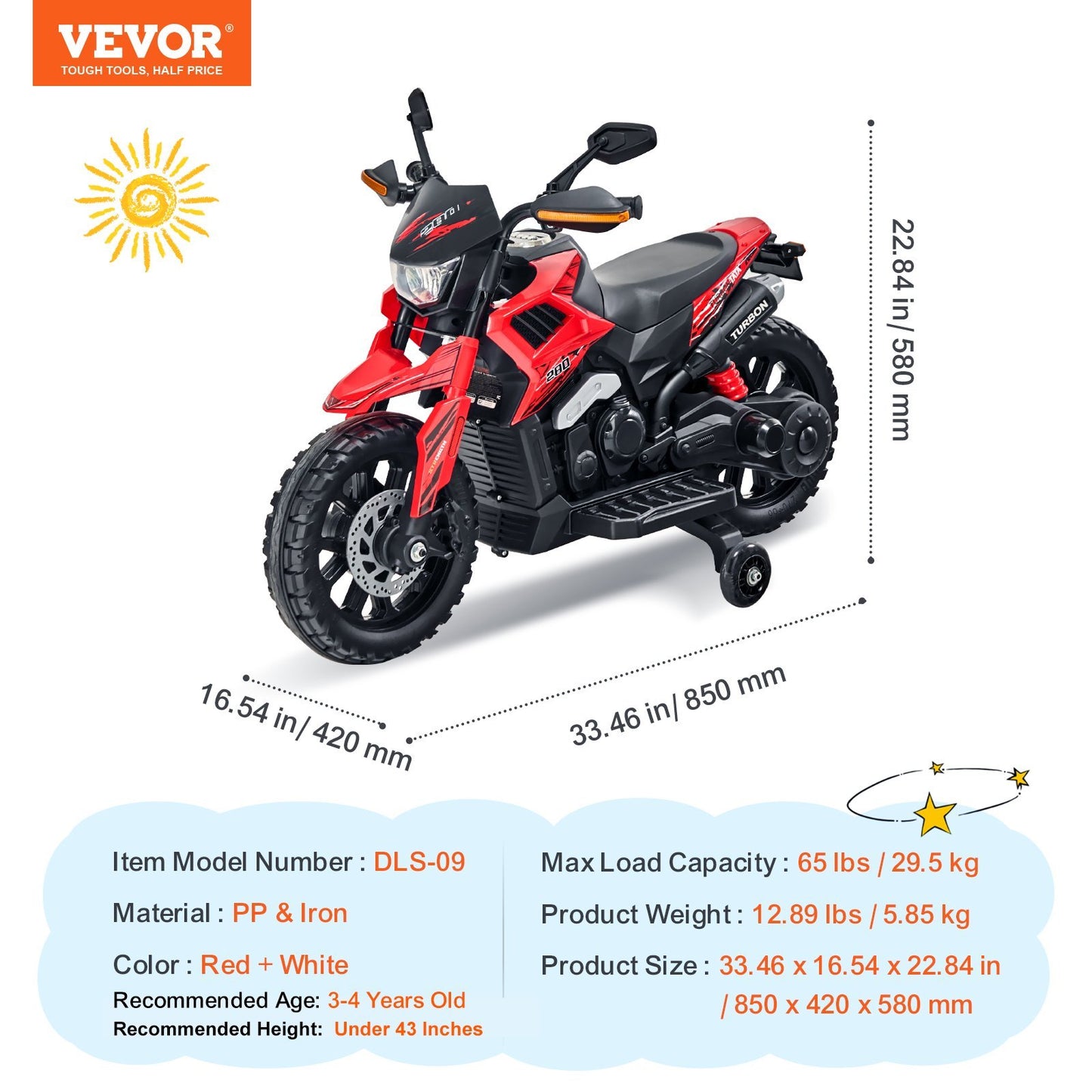 Christmas Gift Kids Ride On Motorcycle 6V Electric Motorbike With LED For Kids
