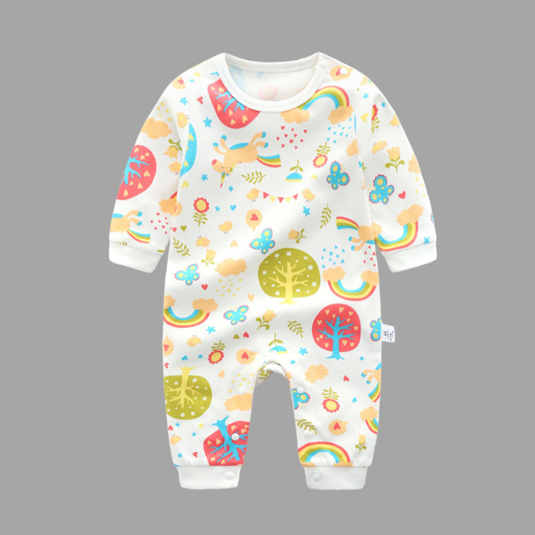 Baby Jumpsuit Spring And Autumn Cotton Baby Romper Romper Long-Sleeved Thin Spring Baby Clothes Bag Fart Clothes Spring Clothes
